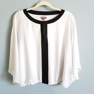 Vince White And Black Blouse